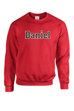 Load image into Gallery viewer, Personalized Name Varsity Sweatshirt