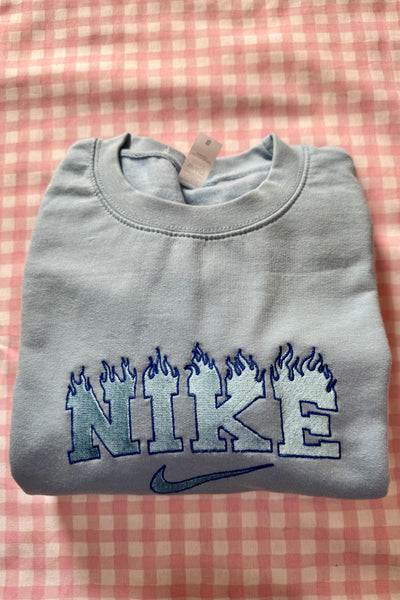 Blue Vintage Style Sweatshirt
