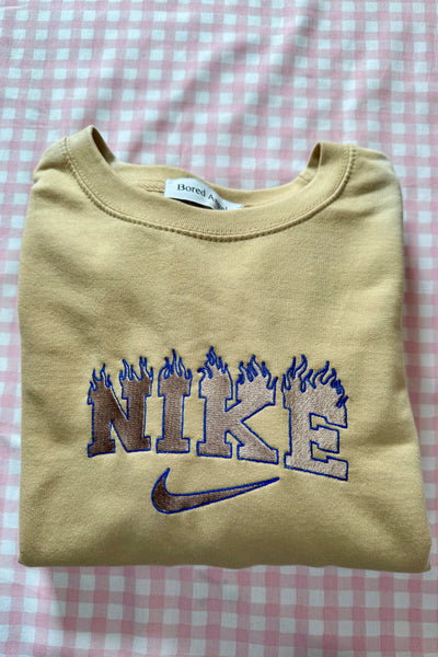 Beige Vintage Style Sweatshirt