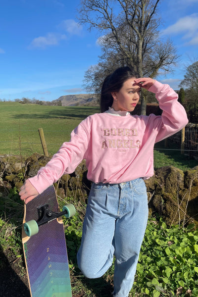 Pink Varsity Sweatshirt