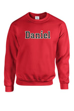 Load image into Gallery viewer, Personalized Name Varsity Sweatshirt
