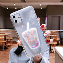 Load image into Gallery viewer, Glitter Drink IPhone Case
