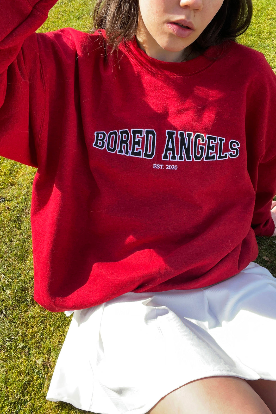 Athletic Red Varsity Sweatshirt