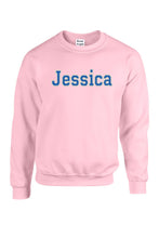 Load image into Gallery viewer, Personalized Name Varsity Sweatshirt
