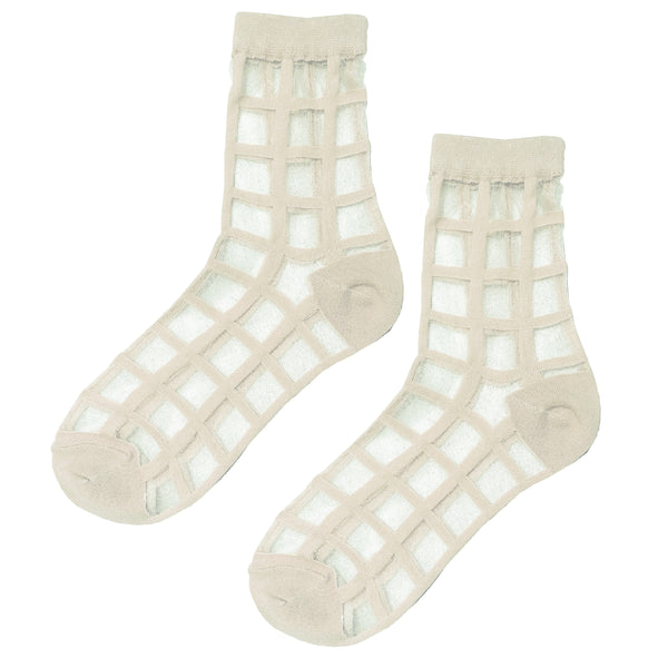 White Mesh Socks