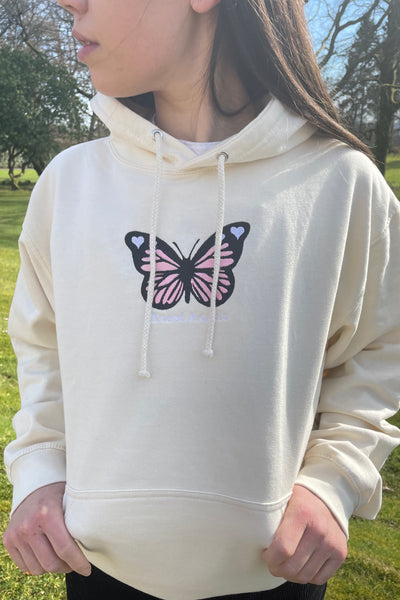 Cream Butterfly Hoodie