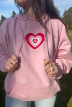 Load image into Gallery viewer, Pink Retro Heart Hoodie
