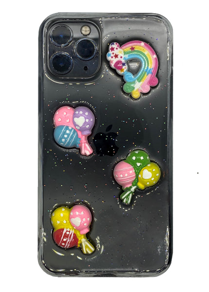 Clear Glitter Balloon Case