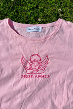 Load image into Gallery viewer, Pink Sleepy Angels Cropped T-shirt

