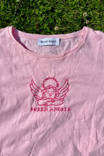 Pink Sleepy Angels Cropped T-shirt