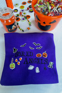 Bored Angels Halloween Sticker Sweatshirt