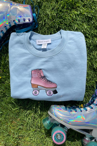 Blue Roller Skate Sweatshirt