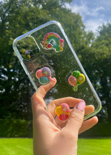 Clear Glitter Balloon Case