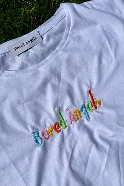 Colorful Cropped Bored Angels T-Shirt