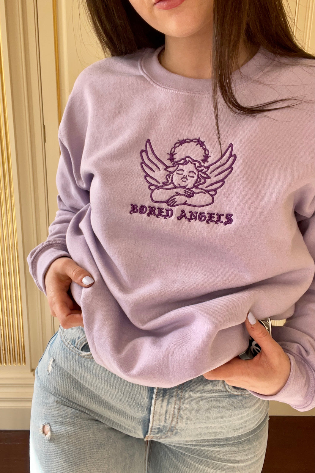 Purple Sleepy Angel Sweatshirt
