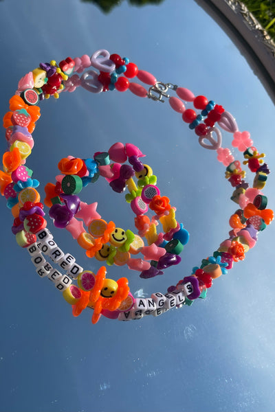 Fruity Fun Beaded Necklace + Bracelet Set