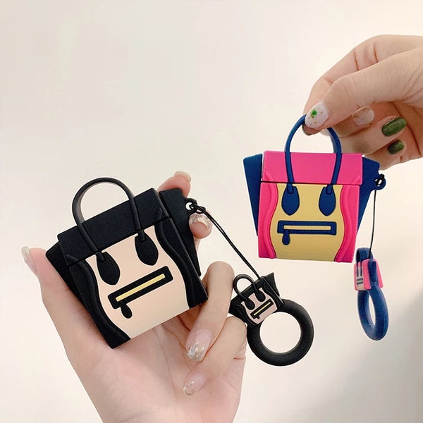 Rubber Fashion Bag AirPod Case (Black)