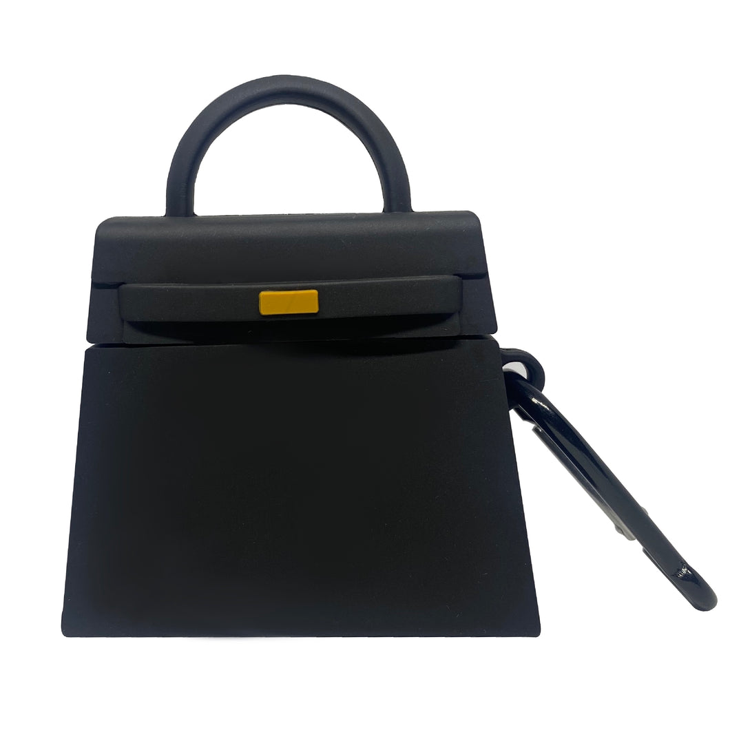 Black Rubber Handbag AirPod Case