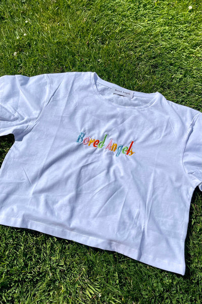 Colorful Cropped Bored Angels T-Shirt