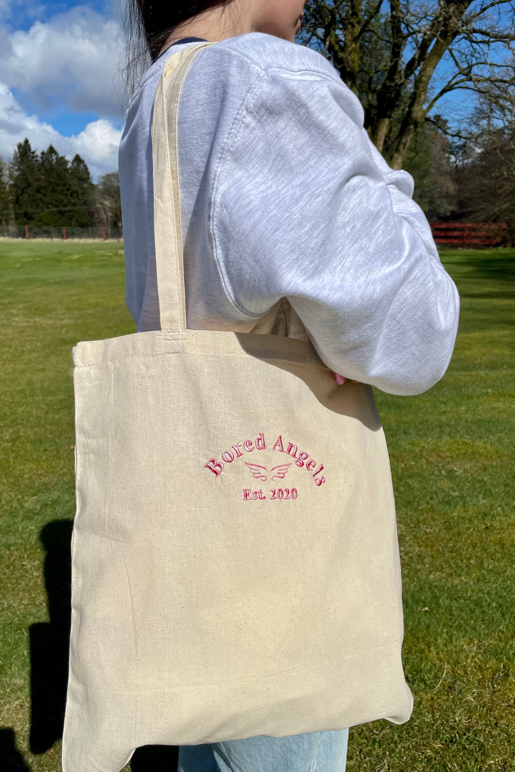 Organic Cotton Tote Bag // Pink Tie Dye