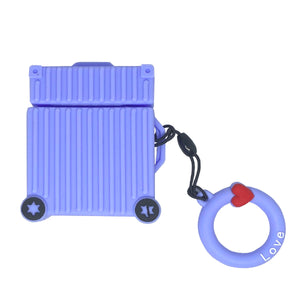 Purple suitcase AirPod case
